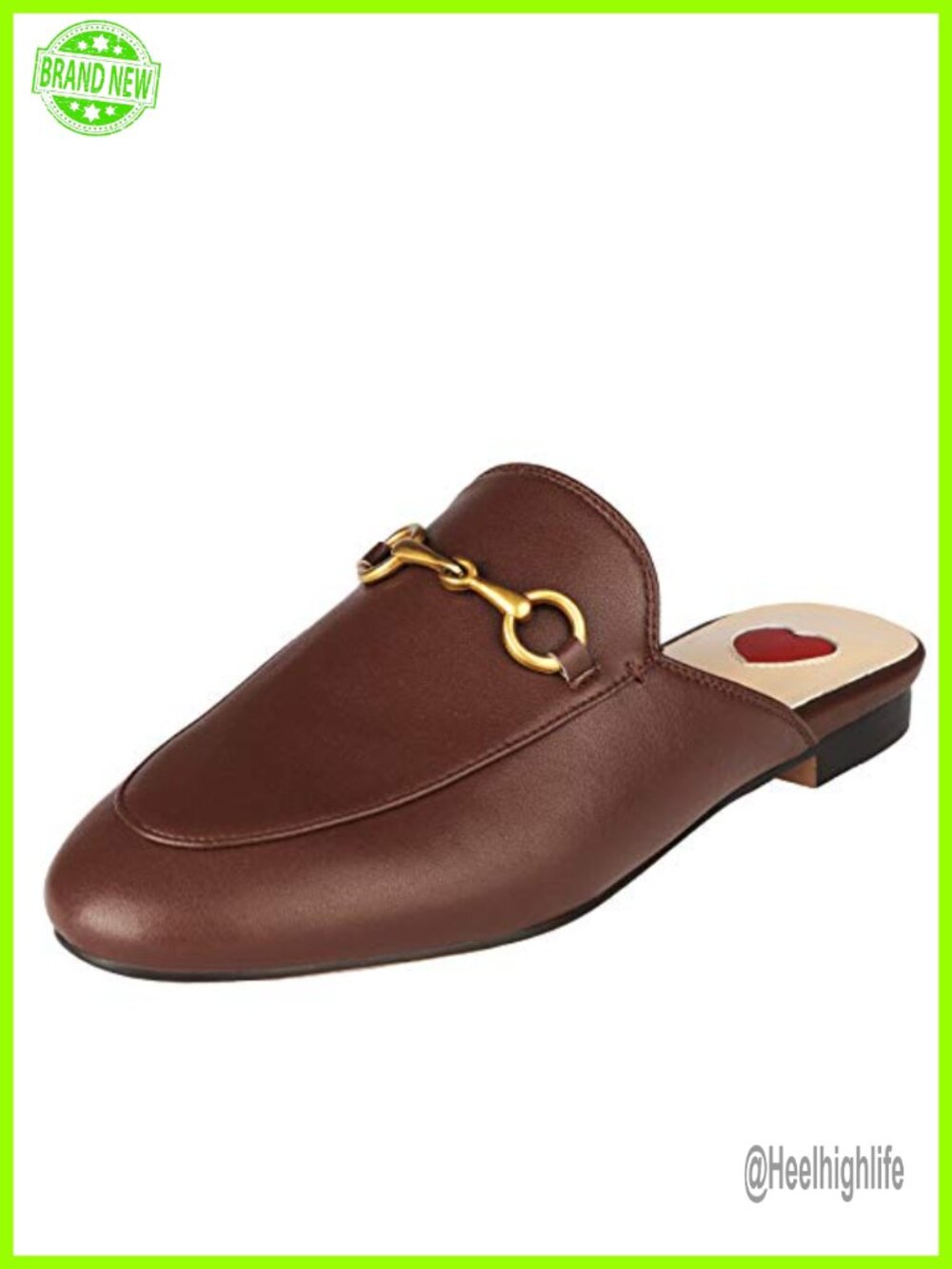 Arqa Leather Mules Almond Toe Comfort Slip-On Flats Buckle Backless Loafers